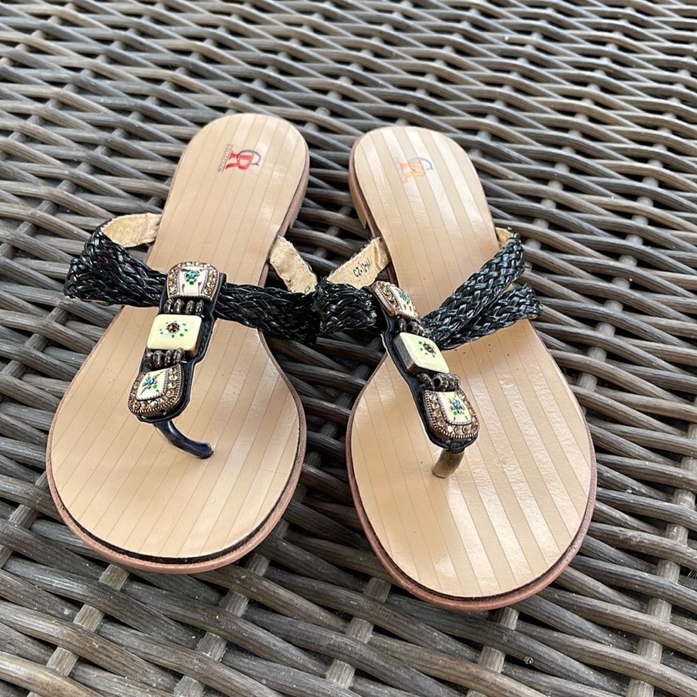 CR Collection Hard Soled Flip-Flops, SZ 10